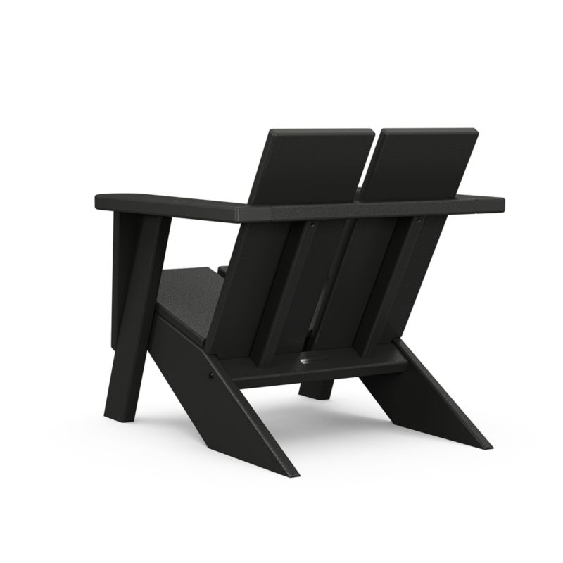 Paso Black Outdoor Kids Adirondack Chair by POLYWOOD ® - Image 2