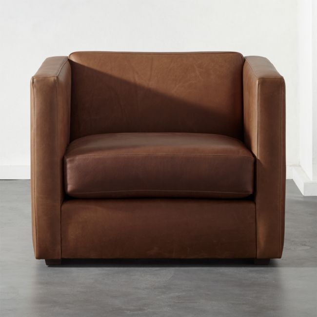 Club Leather Lounge Chair - Image 1