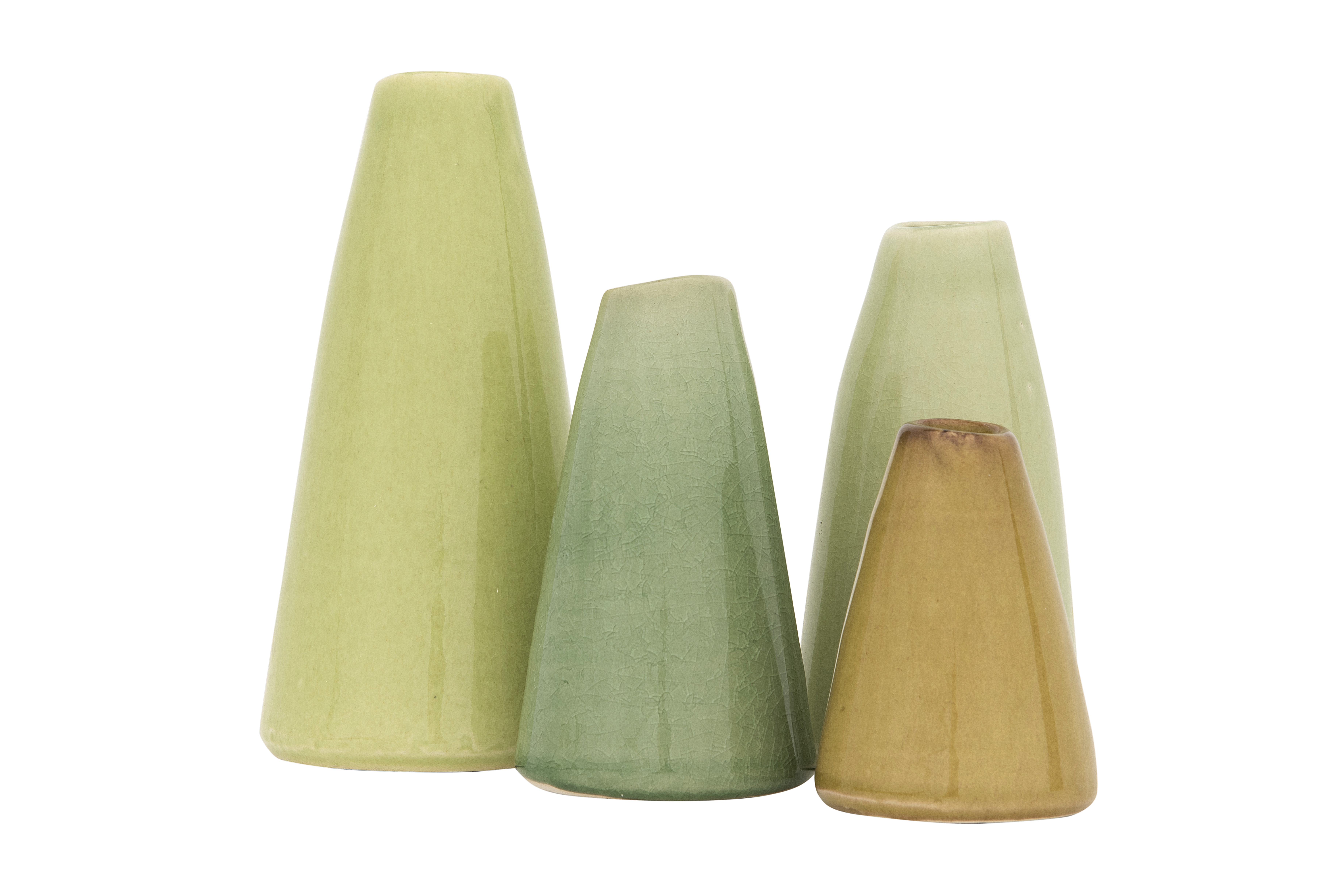 Pistachio Green Terracotta Vases (Set of 4 Sizes) - Image 0