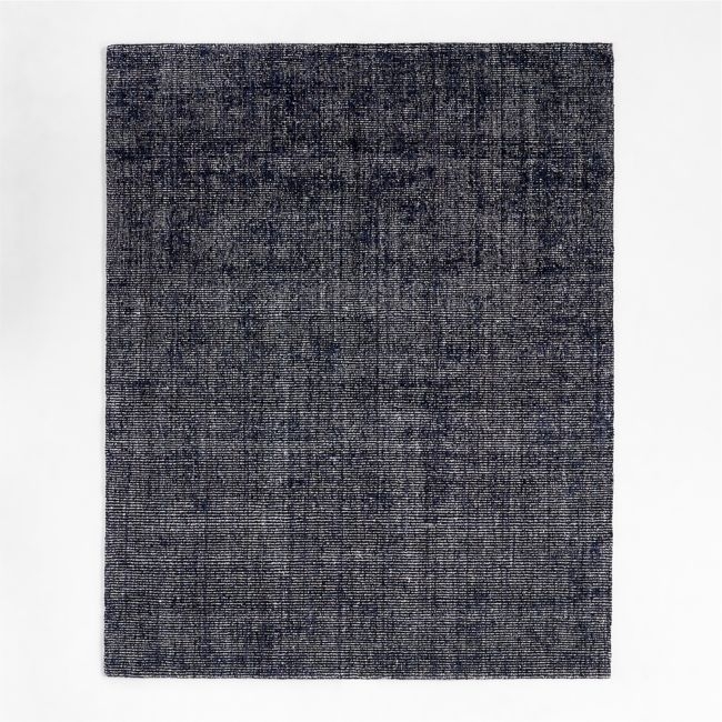 Vienne Performance Wool Handwoven Navy Blue Area Rug 6'x9' - Image 0