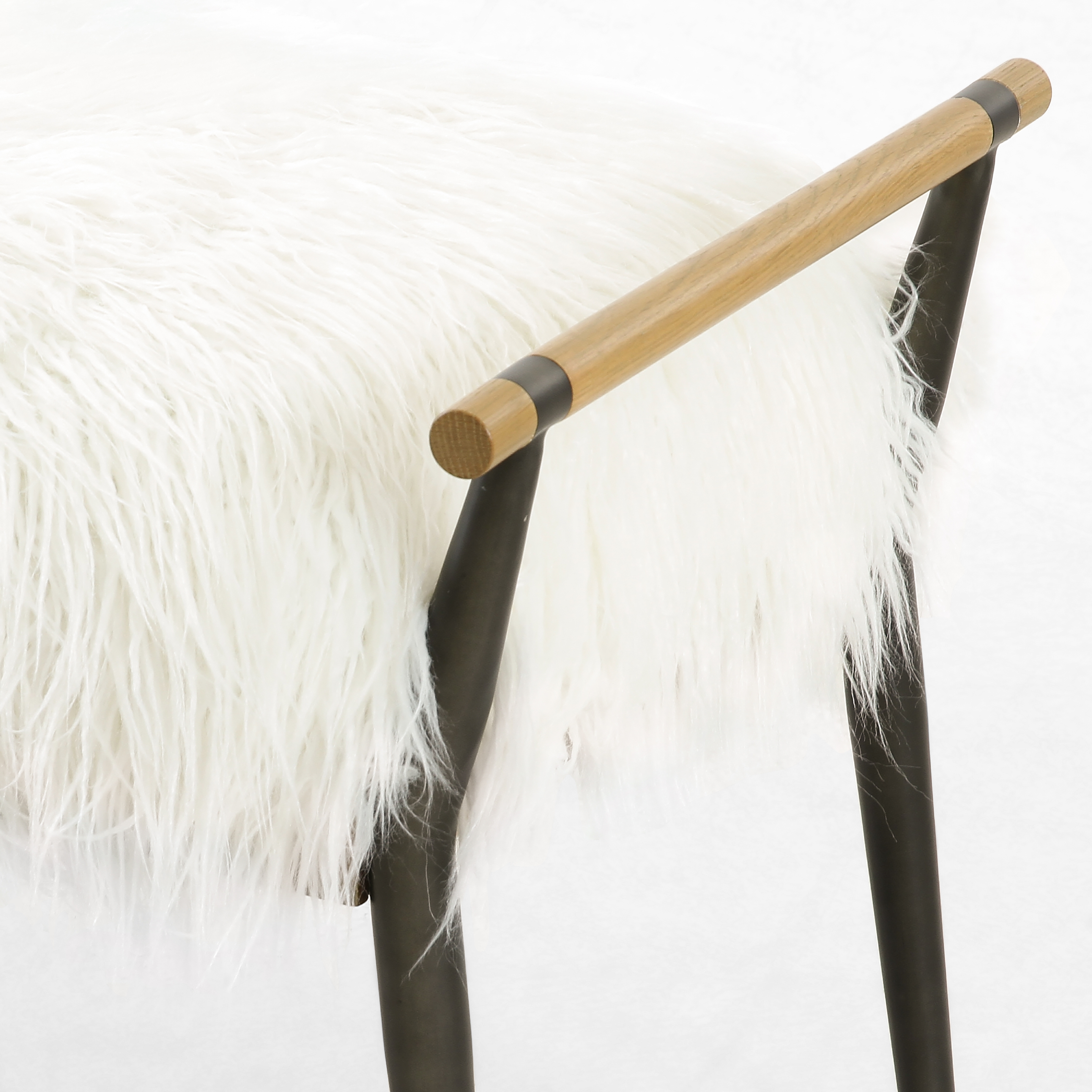 Charlotte Bench - Mongolian Cream Fur - Image 2