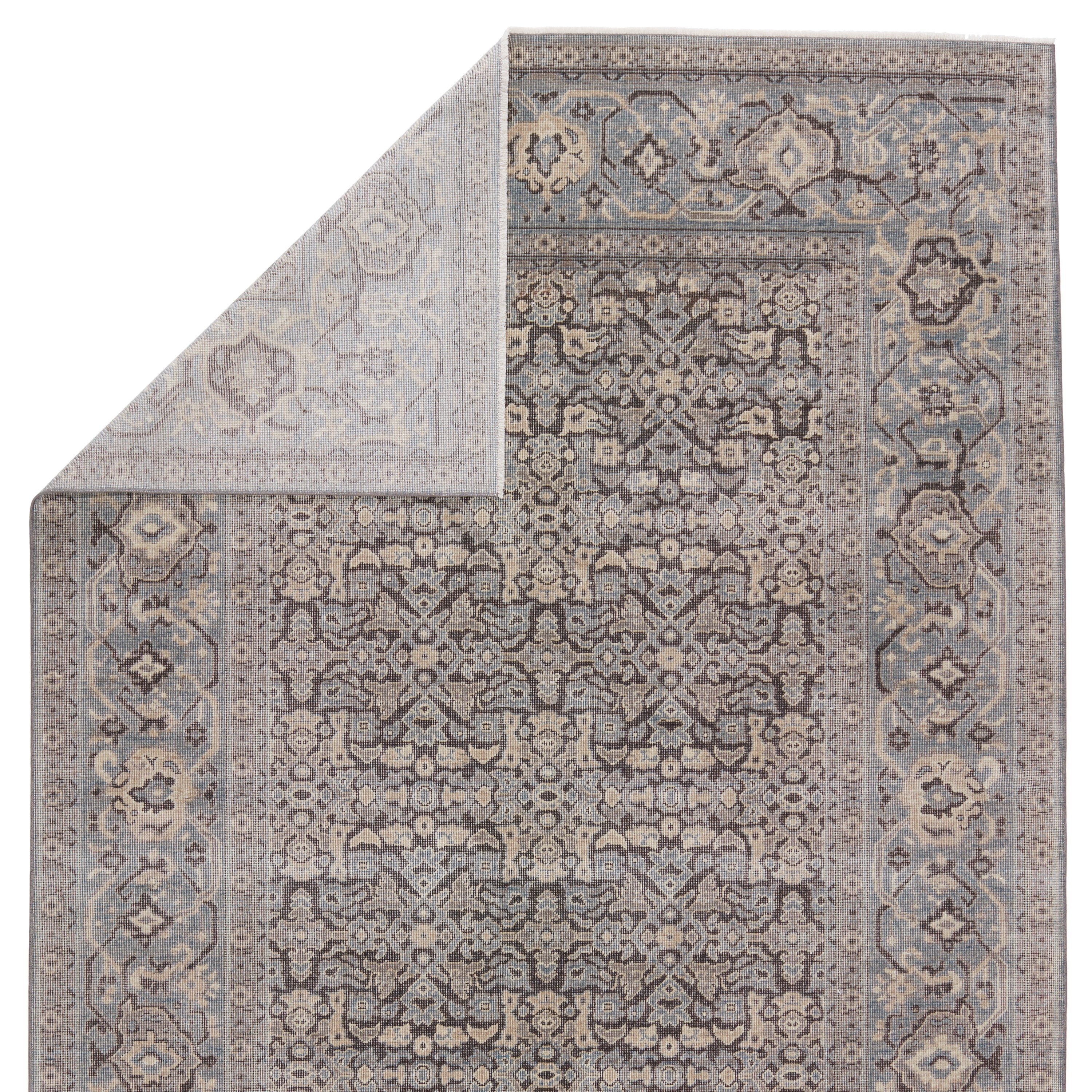 Vincien Oriental Dark Gray/ Blue Area Rug (6'5"X9'9") - Image 2