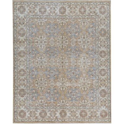 Ziegler Oriental Hand-Knotted Wool Gold/Beige Area Rug - Image 0