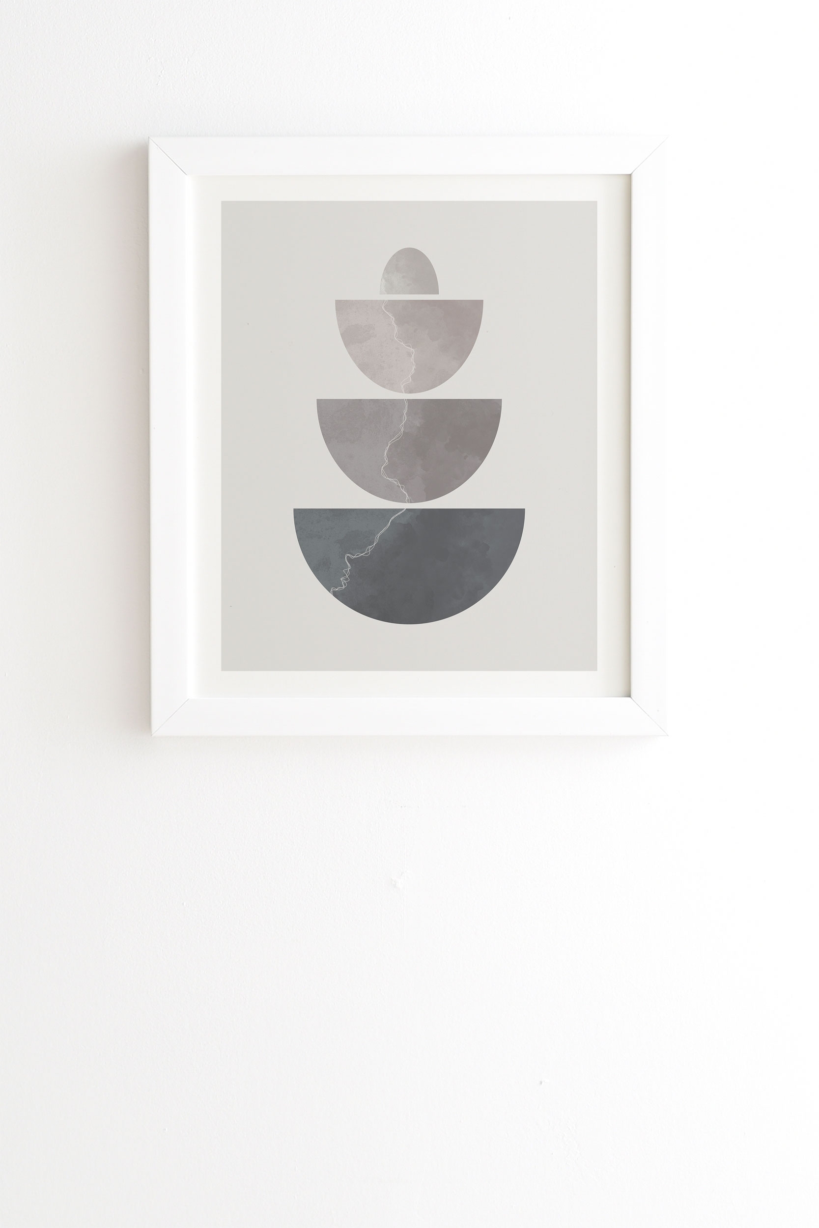 Monochrome Balance 2 by Alisa Galitsyna - Framed Wall Art Basic White 19" x 22.4" - Image 0
