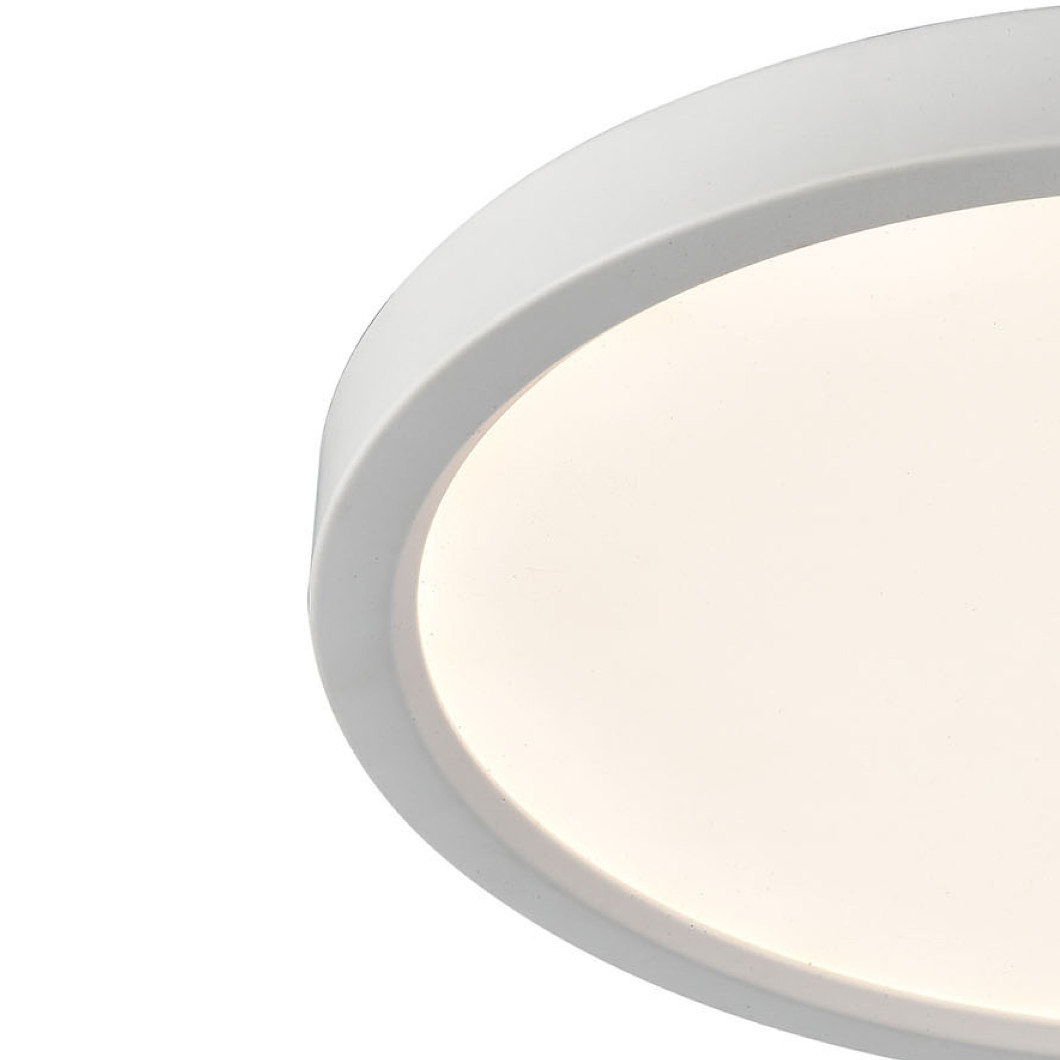Titan 13'' Wide Integrated LED Round Flush Mount - White - Image 1