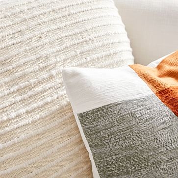 Crewel Overlapping Shapes & Soft Corded Pillow Set, Set Of 2 - Image 1