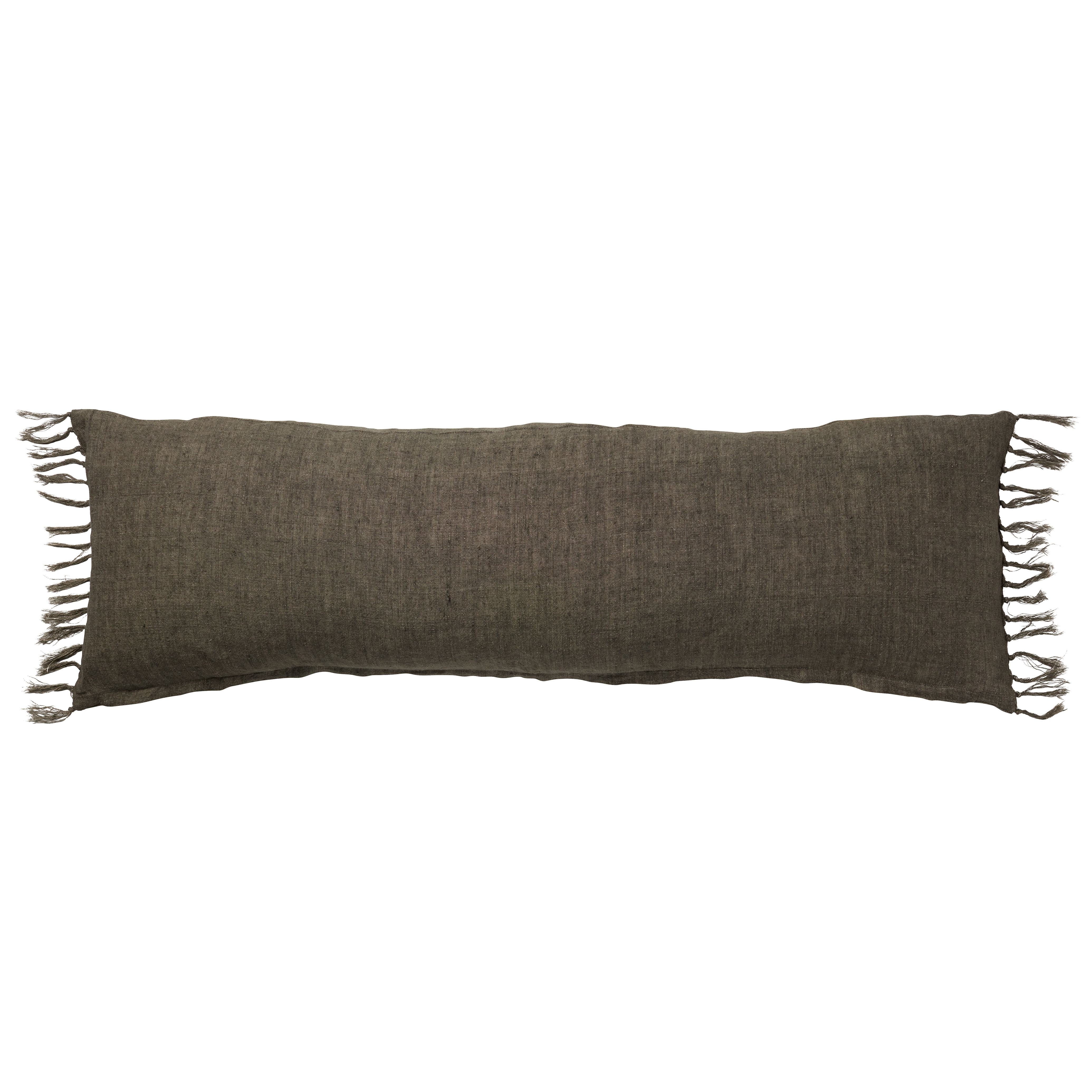 Majere JEM04 Handmade Solid Sage Lumbar Down Alternative Filled Pillow (13"x21") - Image 0