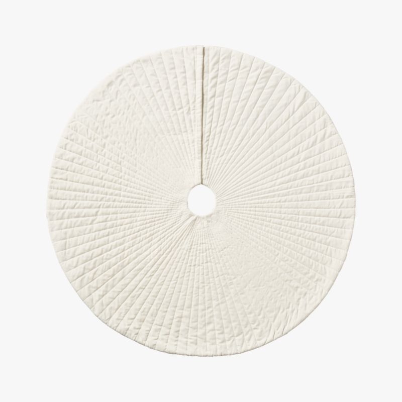 Flake White Velvet Christmas Tree Skirt 48" - Image 3