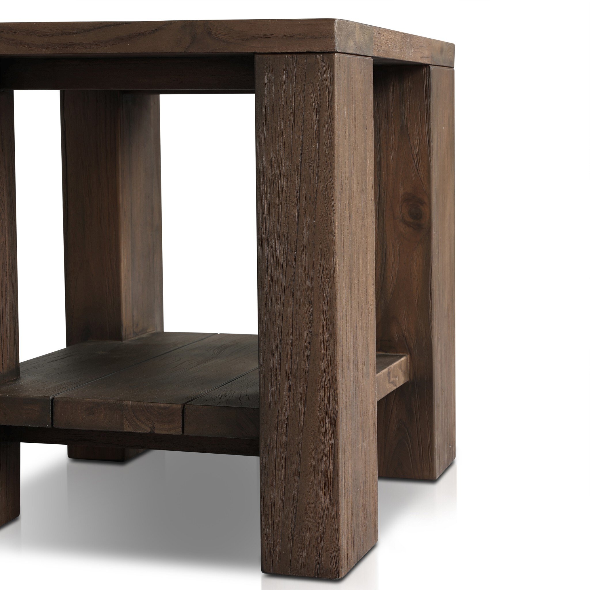 Roca Outdoor End Table - Stained Heritage Brown-FSC - Image 12
