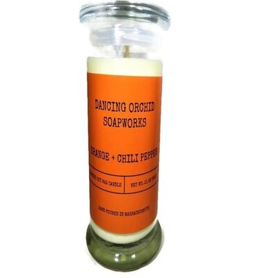 Cotton Wick Orange and Chilli Pepper Scented Jar Candle - Image 0