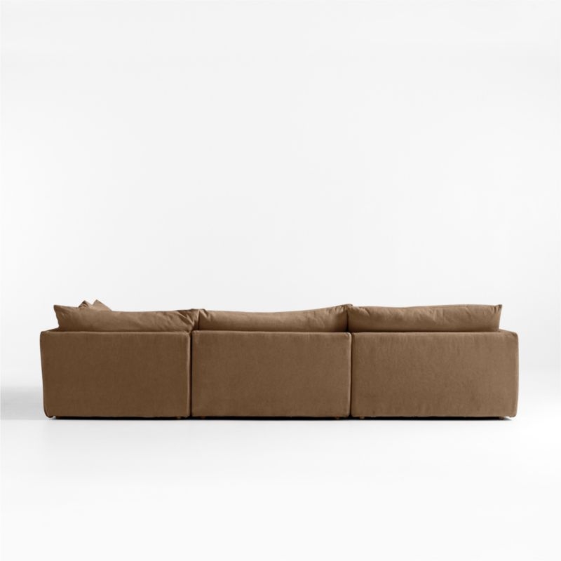 Unwind Modular 4-Piece L-Shaped Slipcovered Sectional Sofa - Image 3