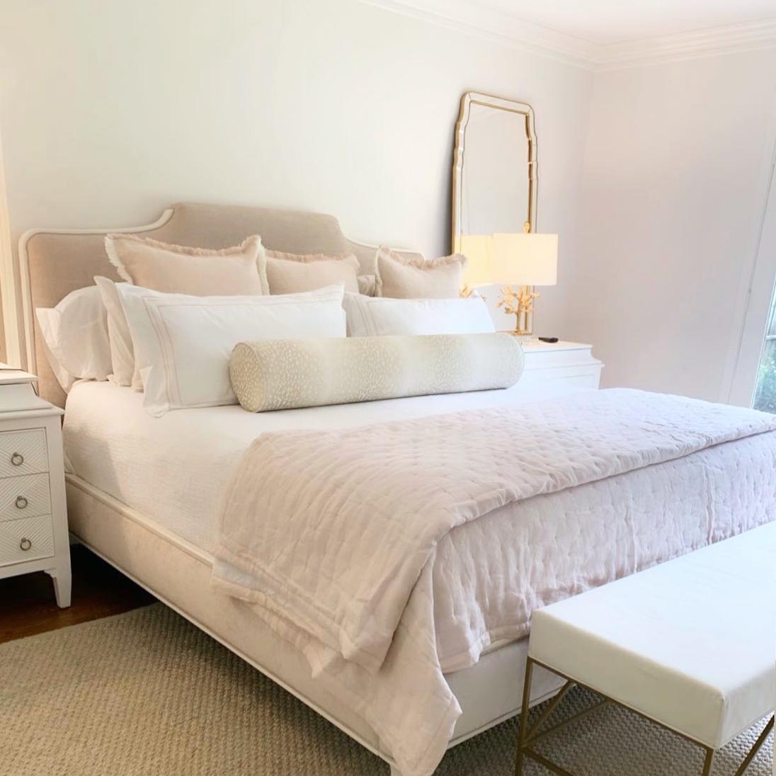 THE BOLSTER :: ANTELOPE LINEN PRINT // CASHMERE - BY THE YARD - Image 5