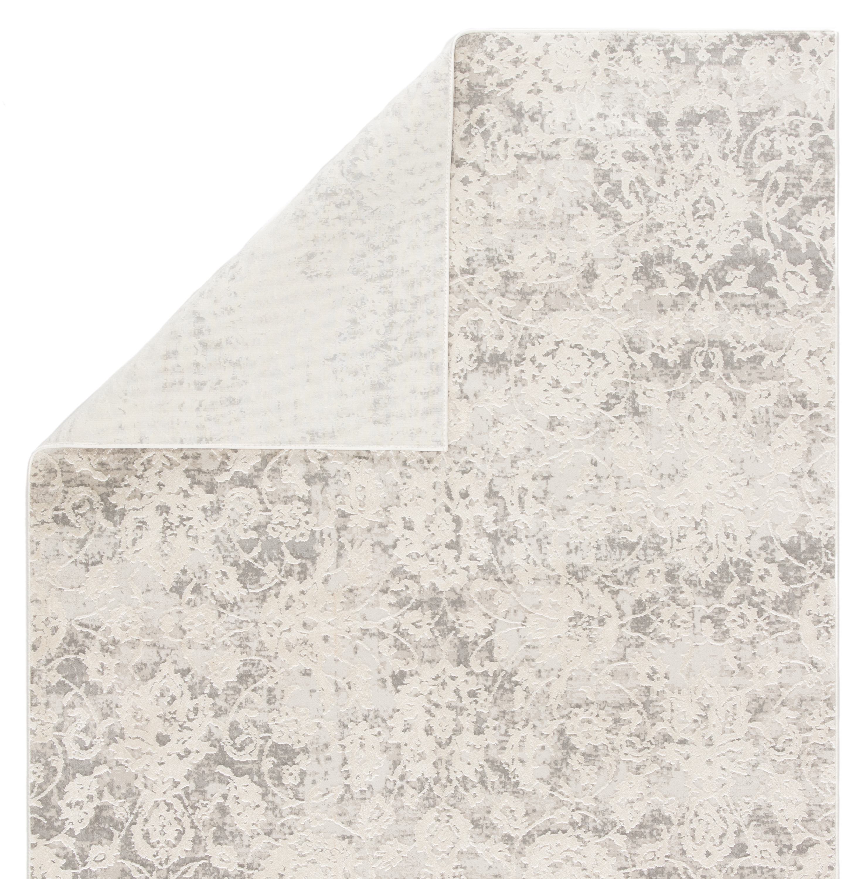 Alonsa Abstract Gray/ White Round Area Rug (6'X6') - Image 2