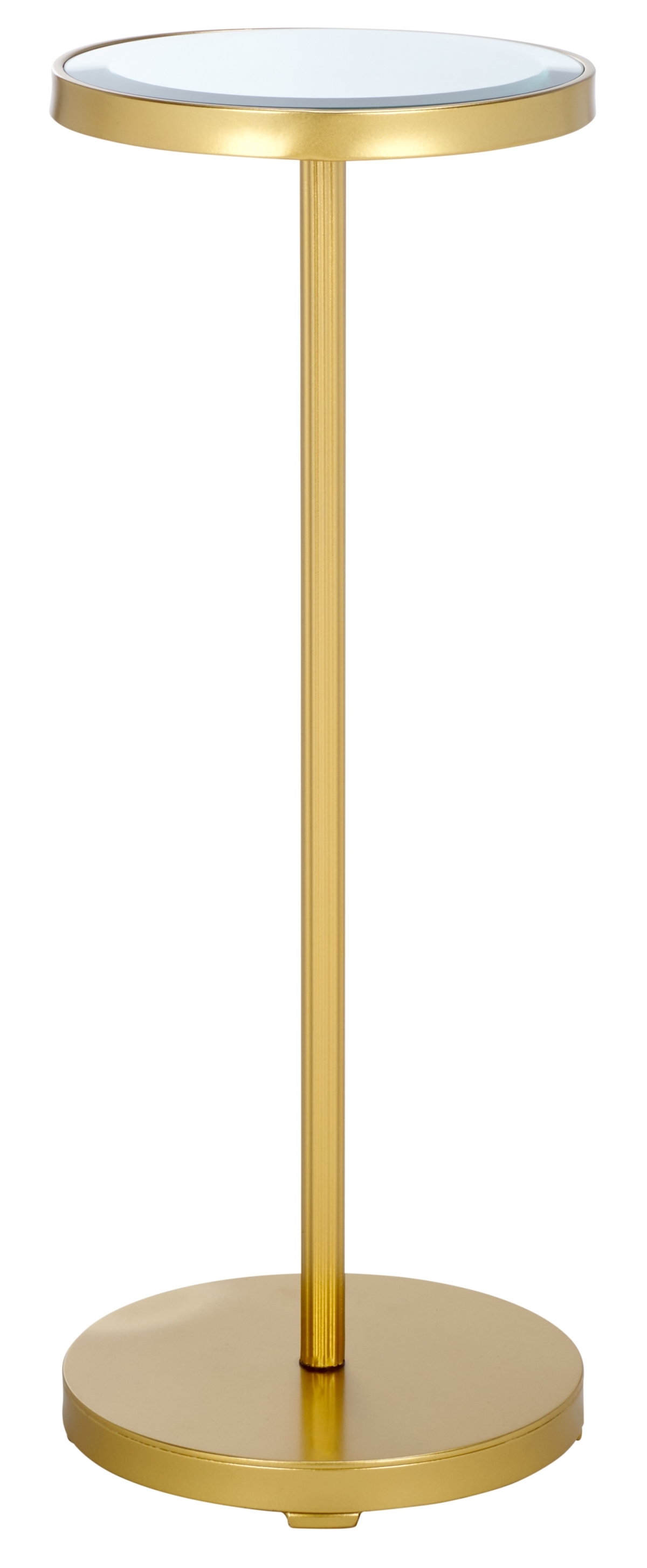 Paku Round Side Table - Gold / Mirror - Safavieh - Image 0