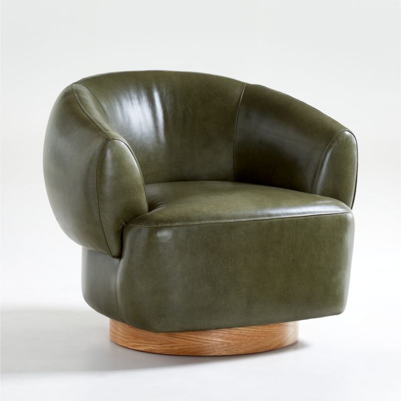 Merrick Leather Swivel Chair - Image 4