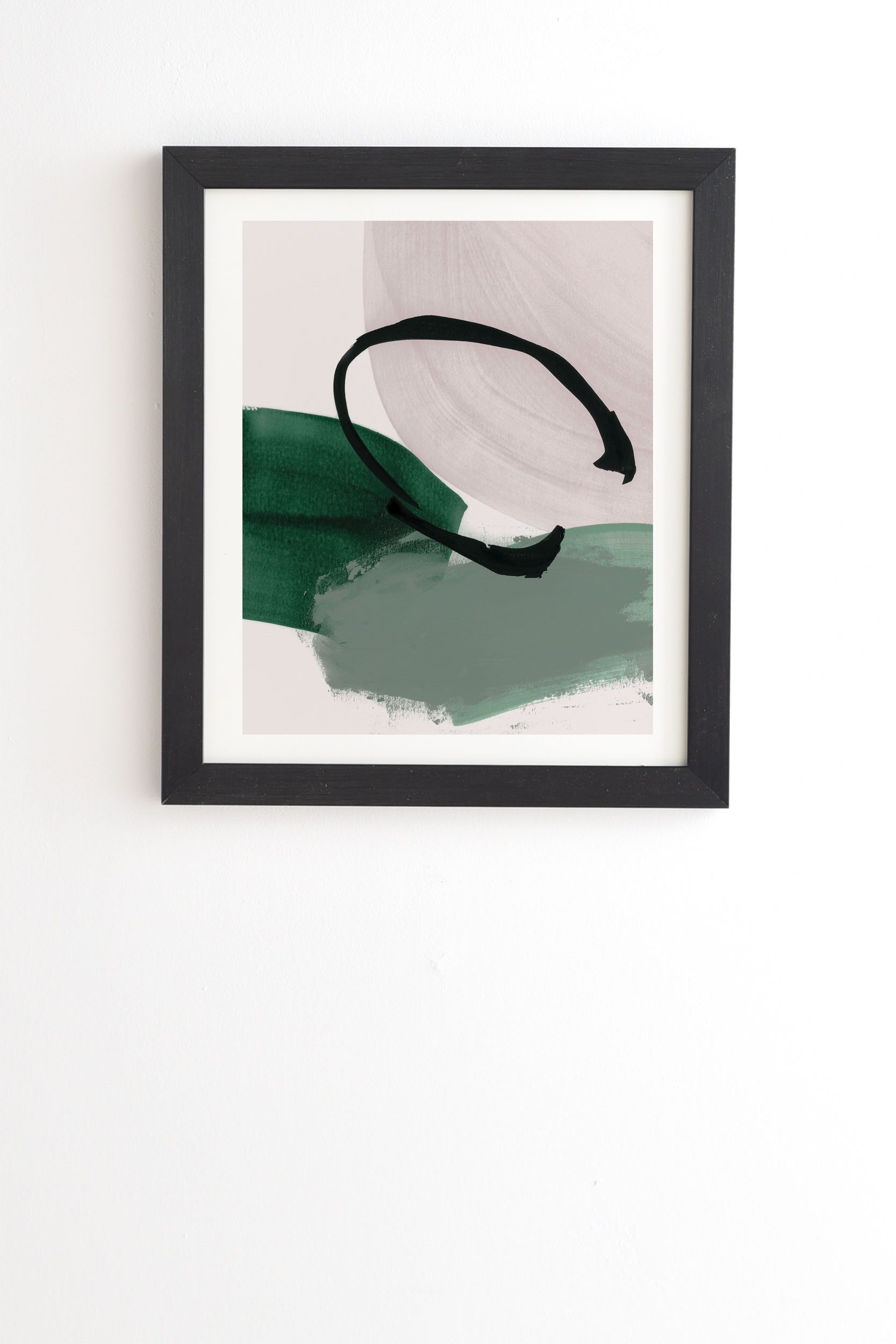Minimalist Painting 01 by Iris Lehnhardt - Framed Wall Art Basic Black - Image 0