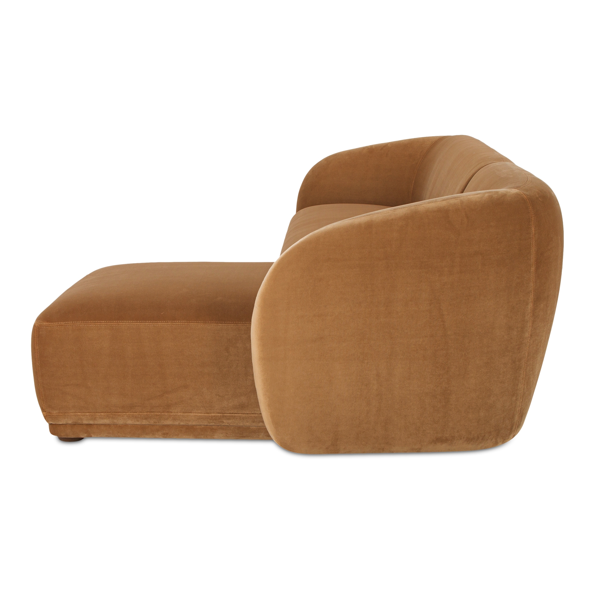 Faye Right Sectional Tan Faux Mohair - Image 2