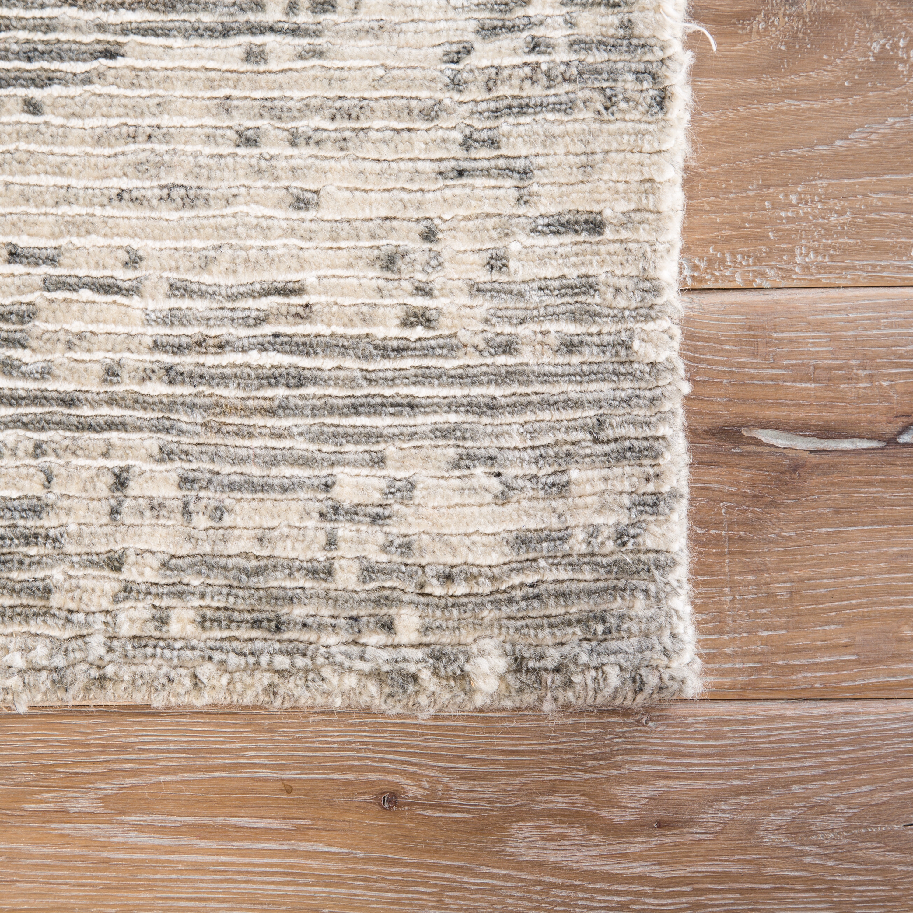 Perla Hand-Knotted Abstract Gray/ White Area Rug (8'X11') - Image 3