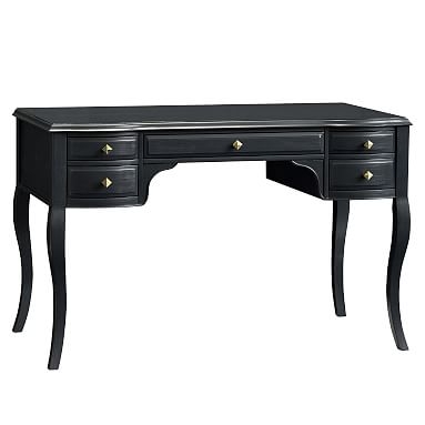 The Emily & Meritt Lilac Desk, Asphalt Gray, In-Home - Image 0