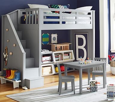 Catalina Stair Loft Bed, Full, Navy, In-Home Delivery - Image 2