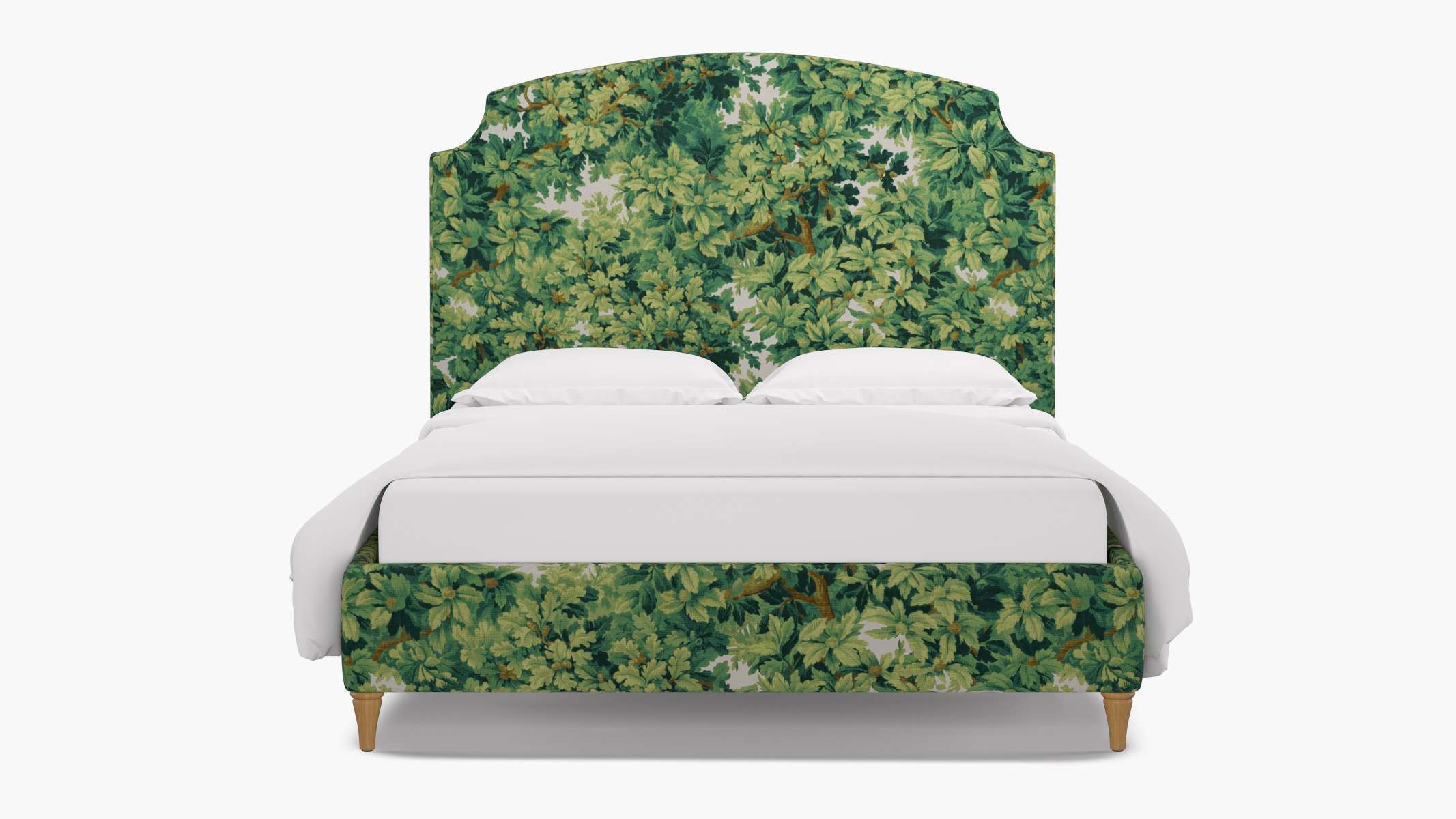 Cove Bed, Verdure Bois De Chene, Natural Decorative Tapered Leg, Twin - Image 0