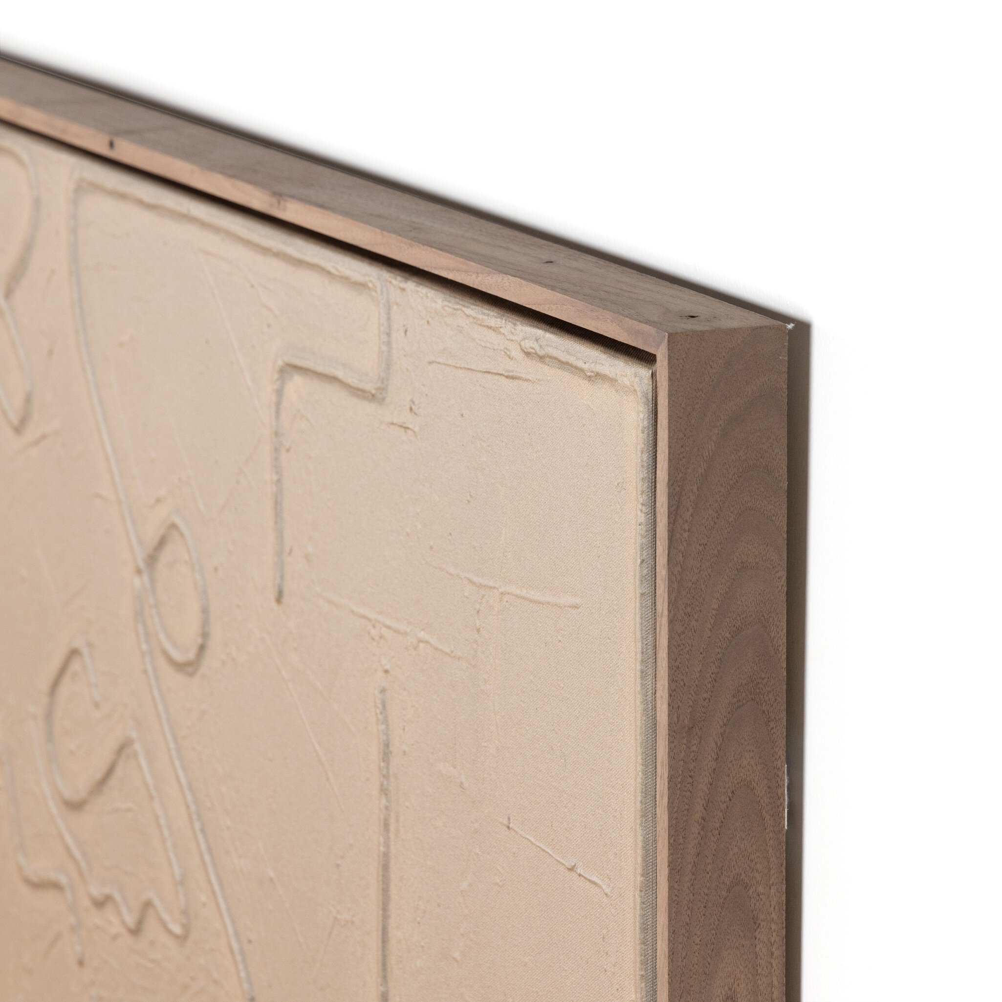 Squiggle I by Blackbird Art Co - Rustic Walnut Floater - Image 3