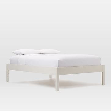 Tall Simple Bed Frame, Twin, White - Image 0