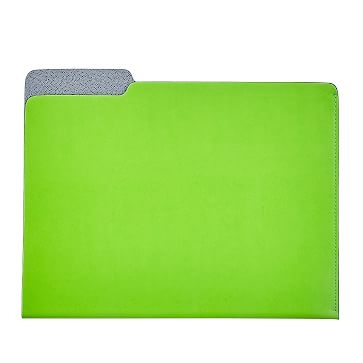 Carlo File Folder, Italian Bonded Leather, Blue - Image 2