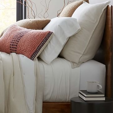 Flannel Solid Sheet Set, Queen, White - Image 3