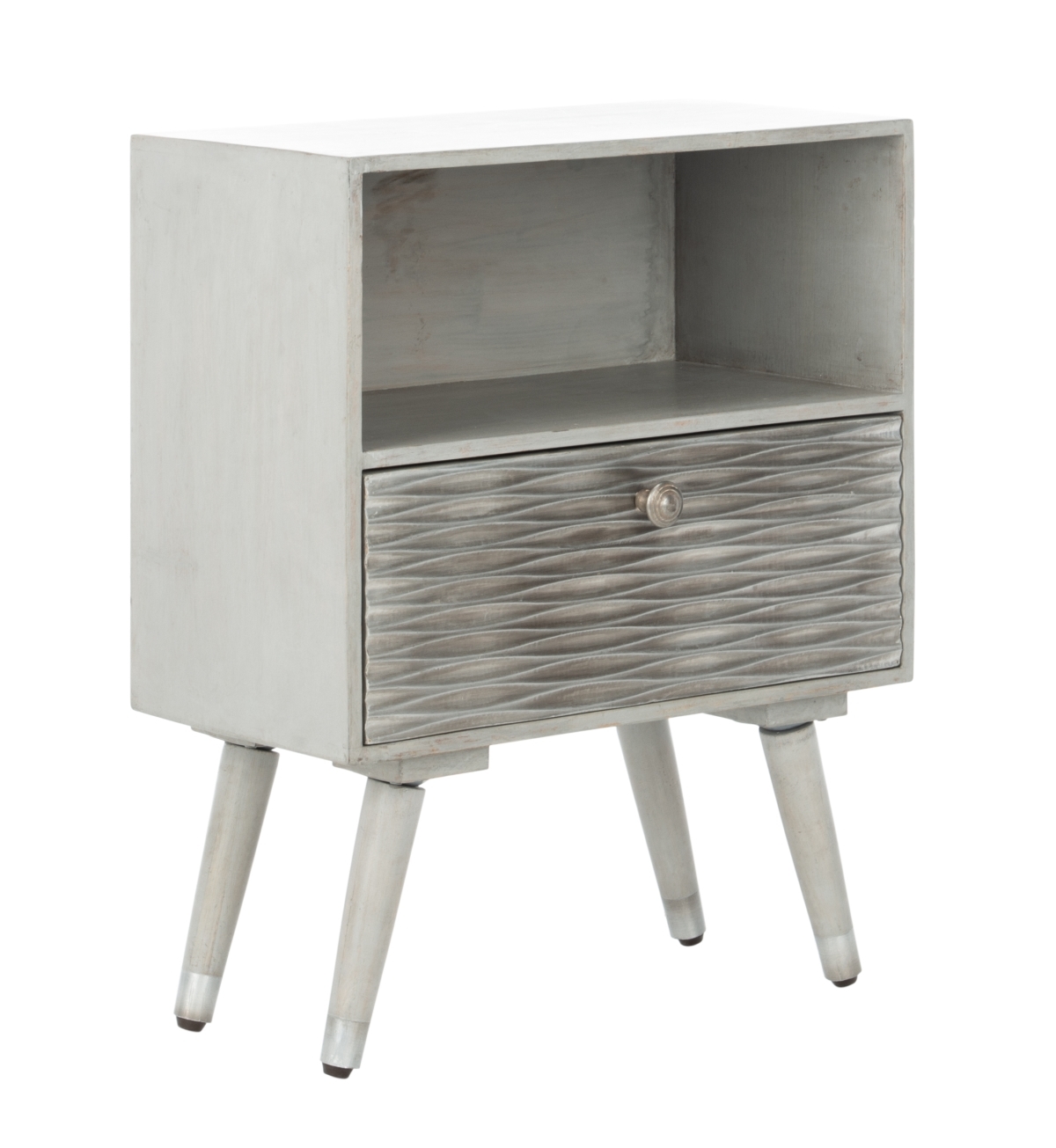 Brandy 1 Drawer Nightstand - Grey Walnut - Safavieh - Image 4