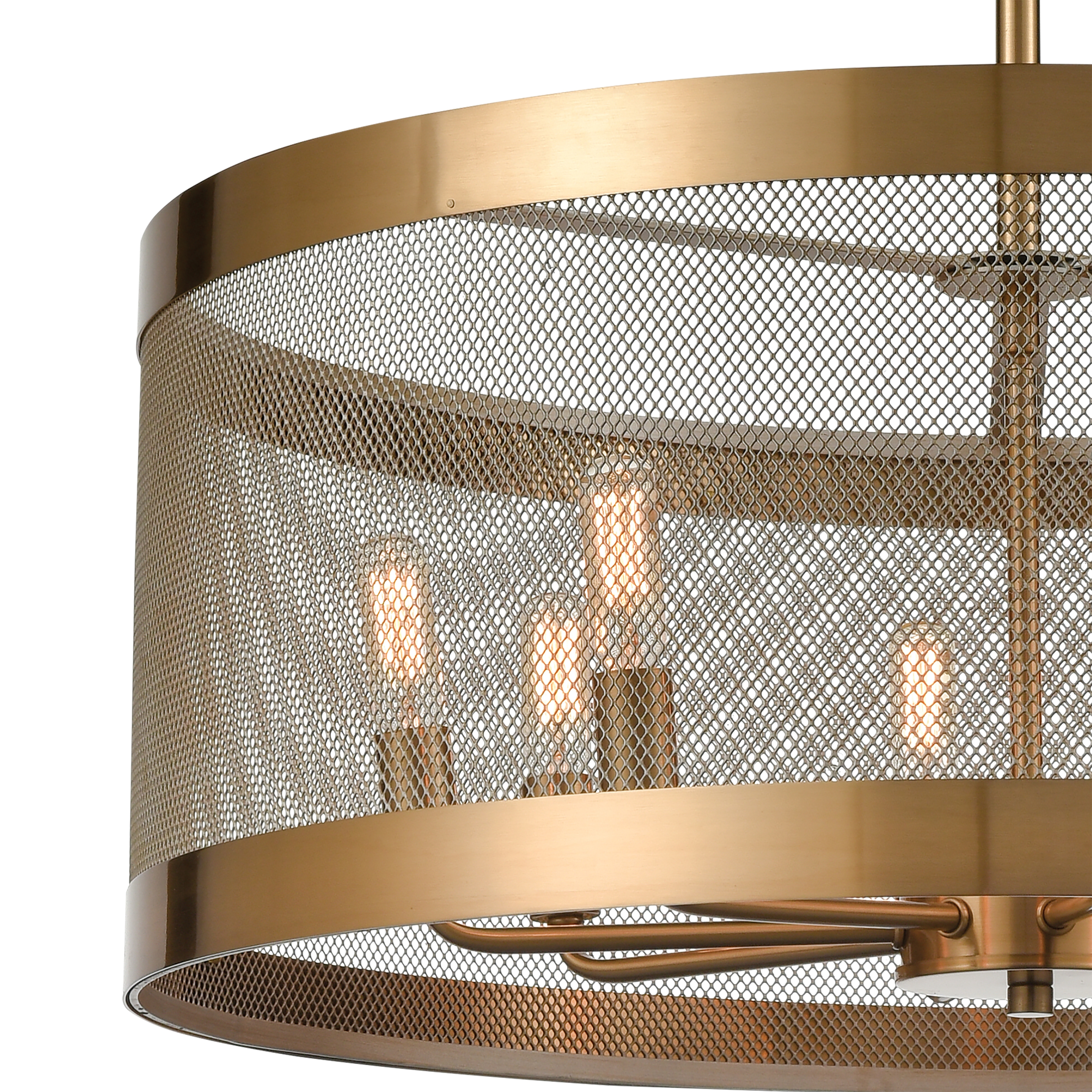 Line in the Sand 24'' Wide 8-Light Pendant - Satin Brass - Image 2