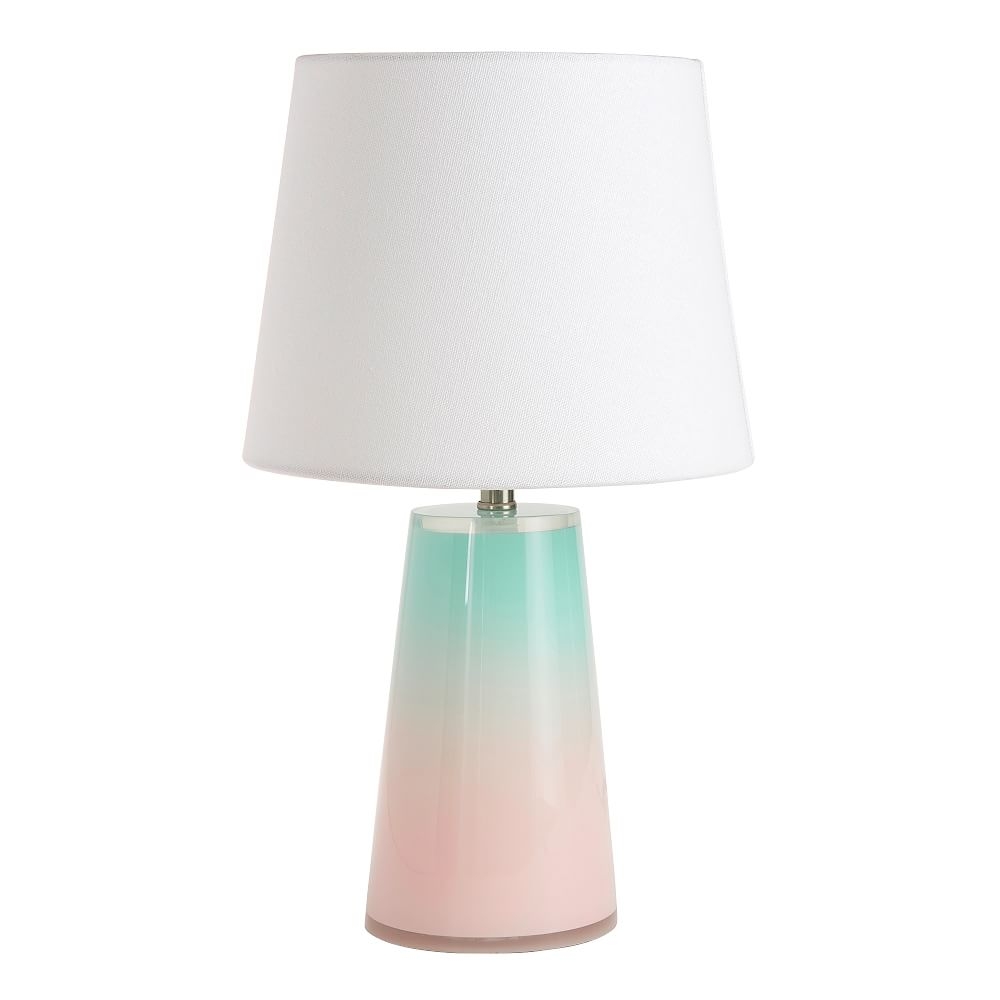 Ombre Cone Table Lamp, Blush/Pool - Image 0