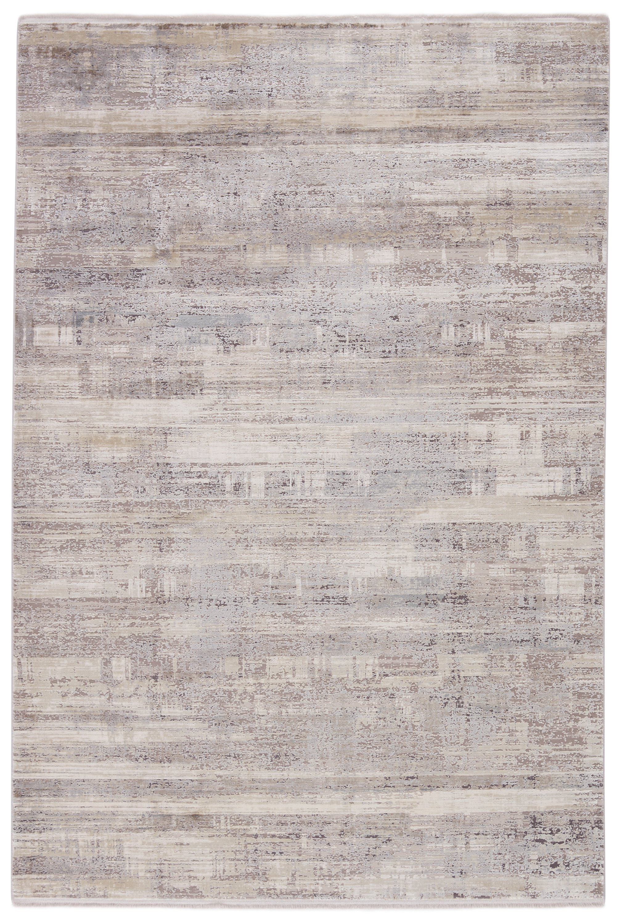 Leverett Abstract Gray/ White Area Rug (6'X9') - Image 0