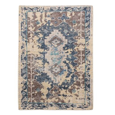 One-of-a-Kind Odwyer Hand-Knotted 2' x 3' Wool Area Rug in Beige/Gray/Blue - Image 0