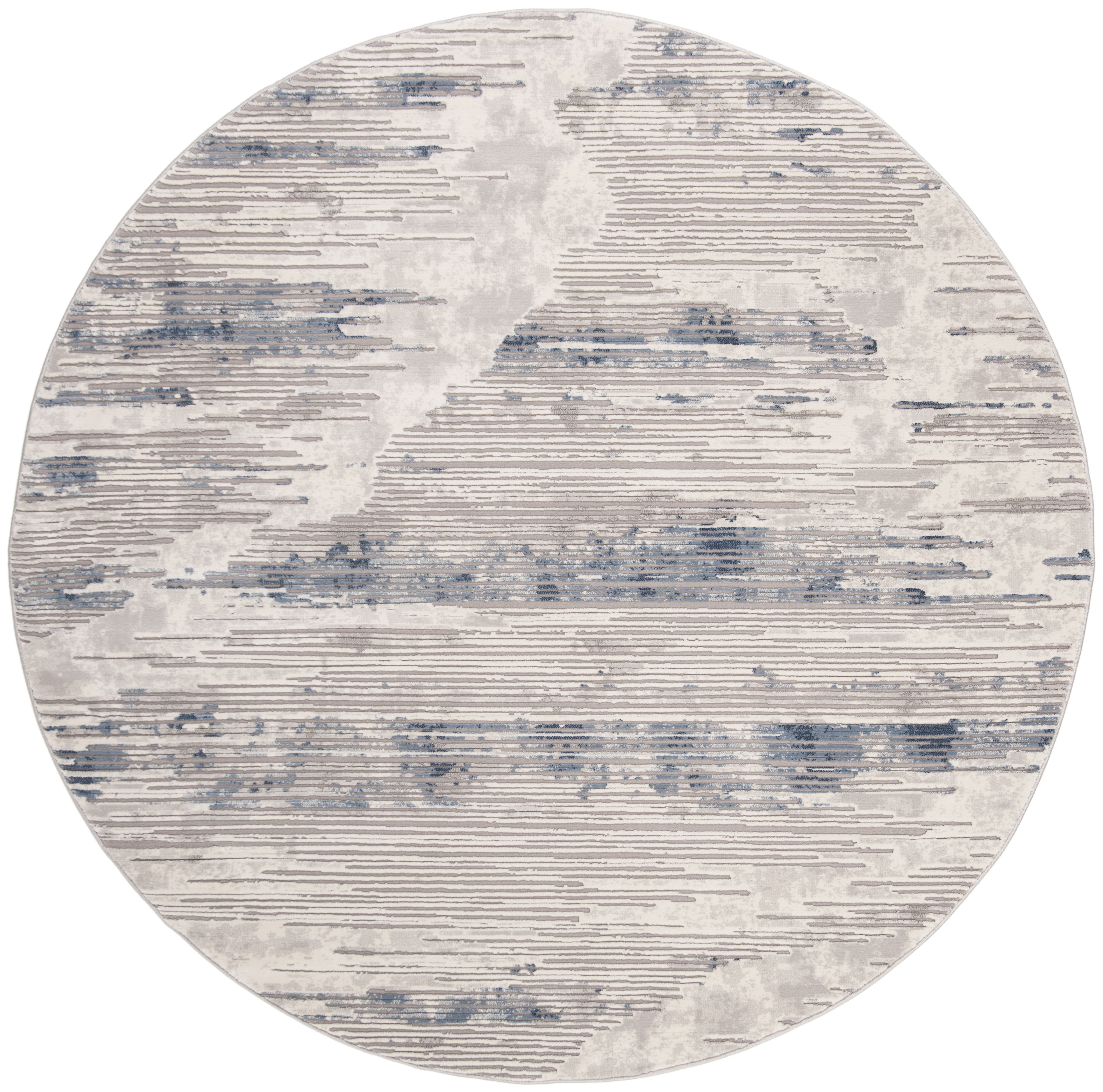 Arlo Home Woven Area Rug, MDW183F, Grey/Ivory,  6' 7" X 6' 7" Round - Image 0