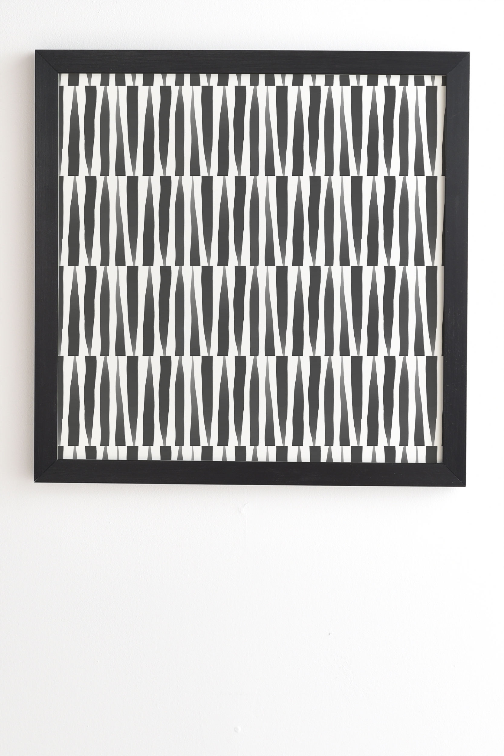 Bw Abstract Theme by Emanuela Carratoni - Framed Wall Art Basic Black 14" x 16.5" - Image 1