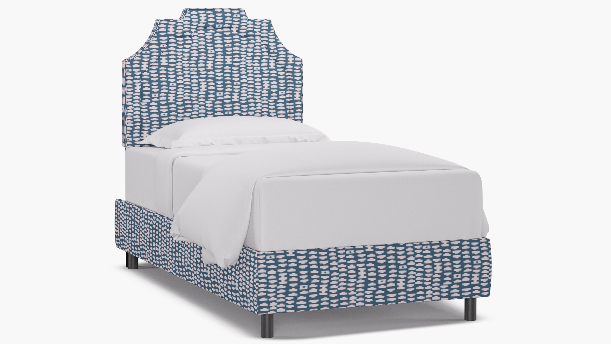 Art Deco Bed, Dusty Blue Odalisque, Twin - Image 1