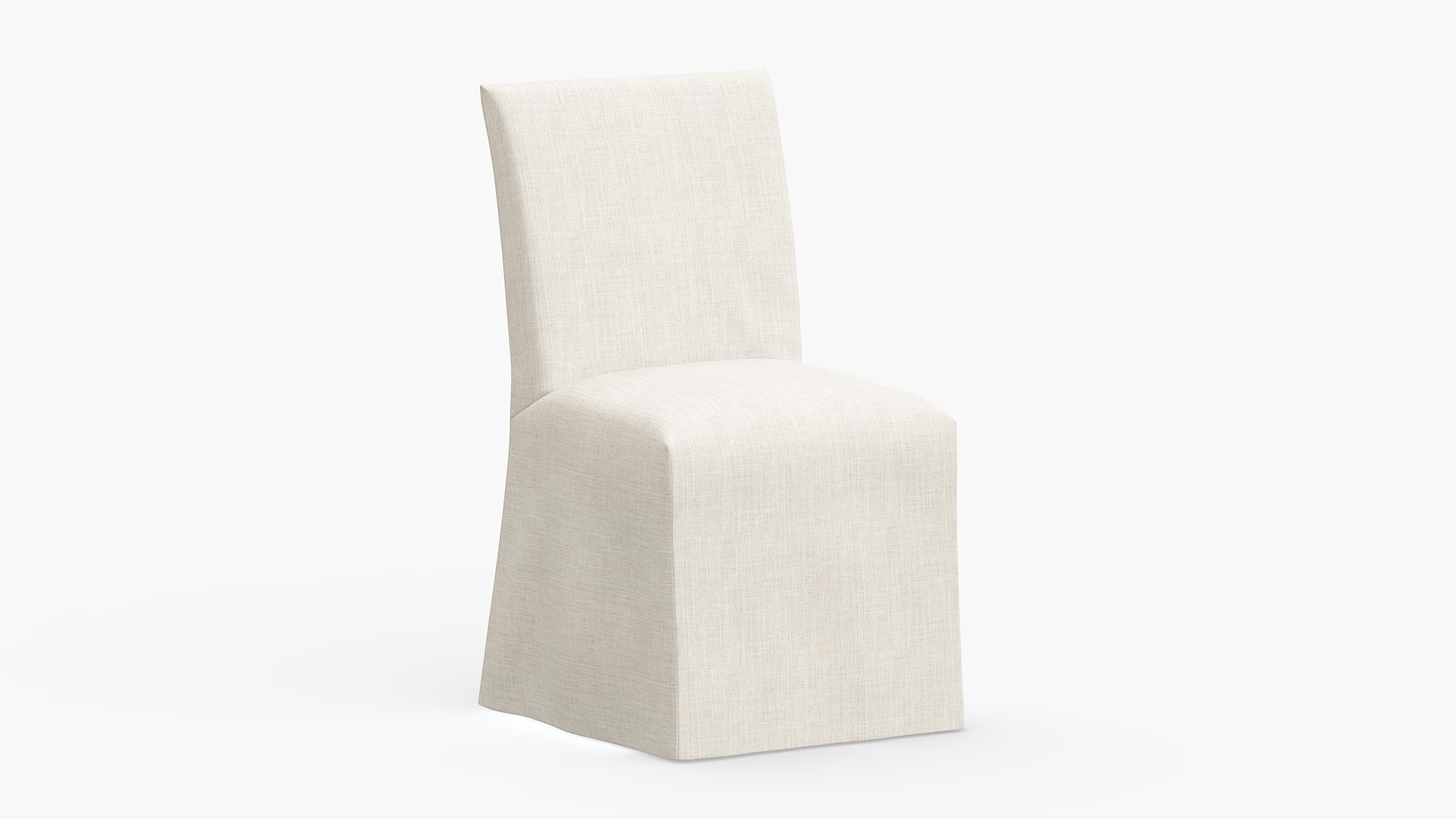 Slipcovered Dining Chair, Talc Everyday Linen - Image 0