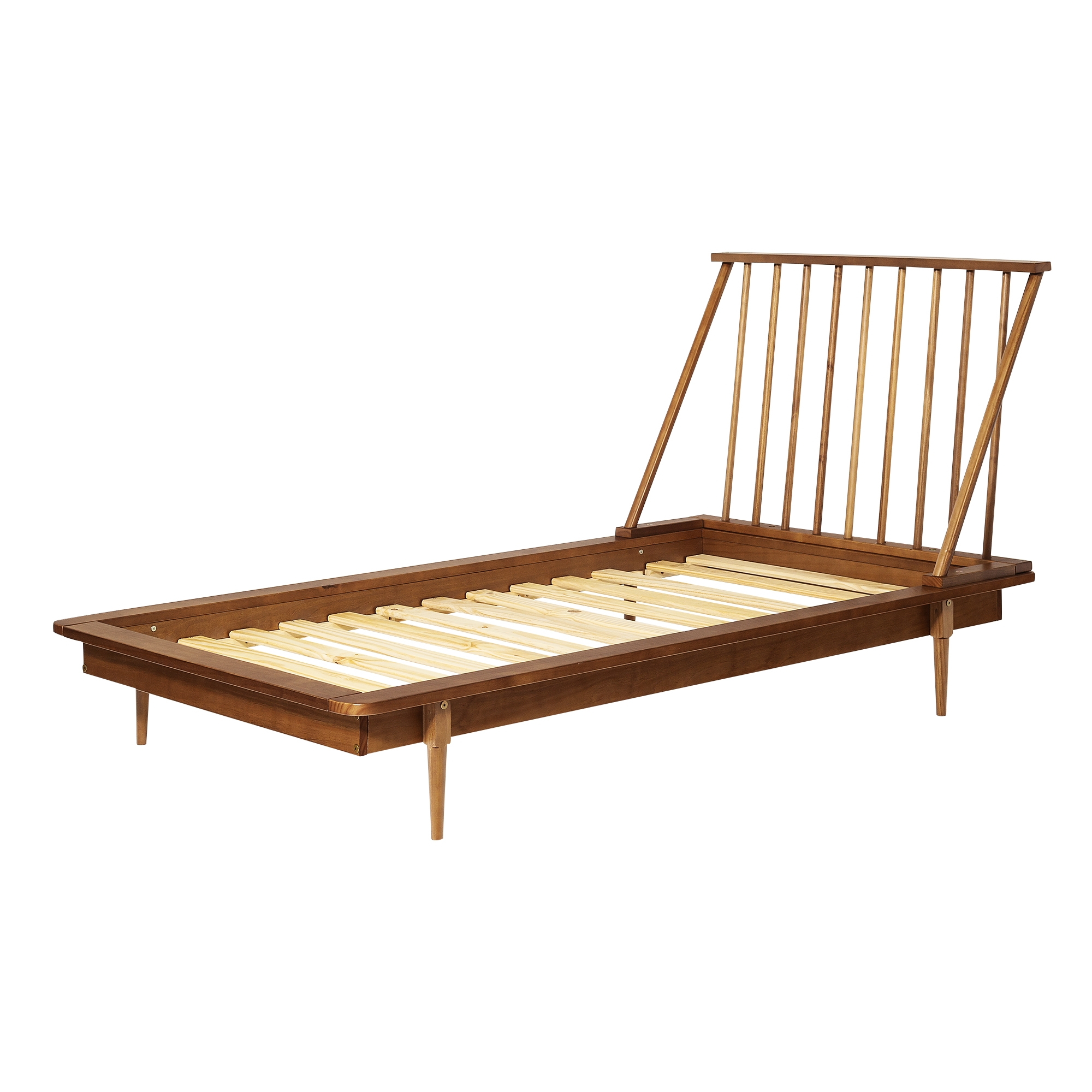 Twin Mid Century Solid Wood Spindle Bed - Caramel - Image 2