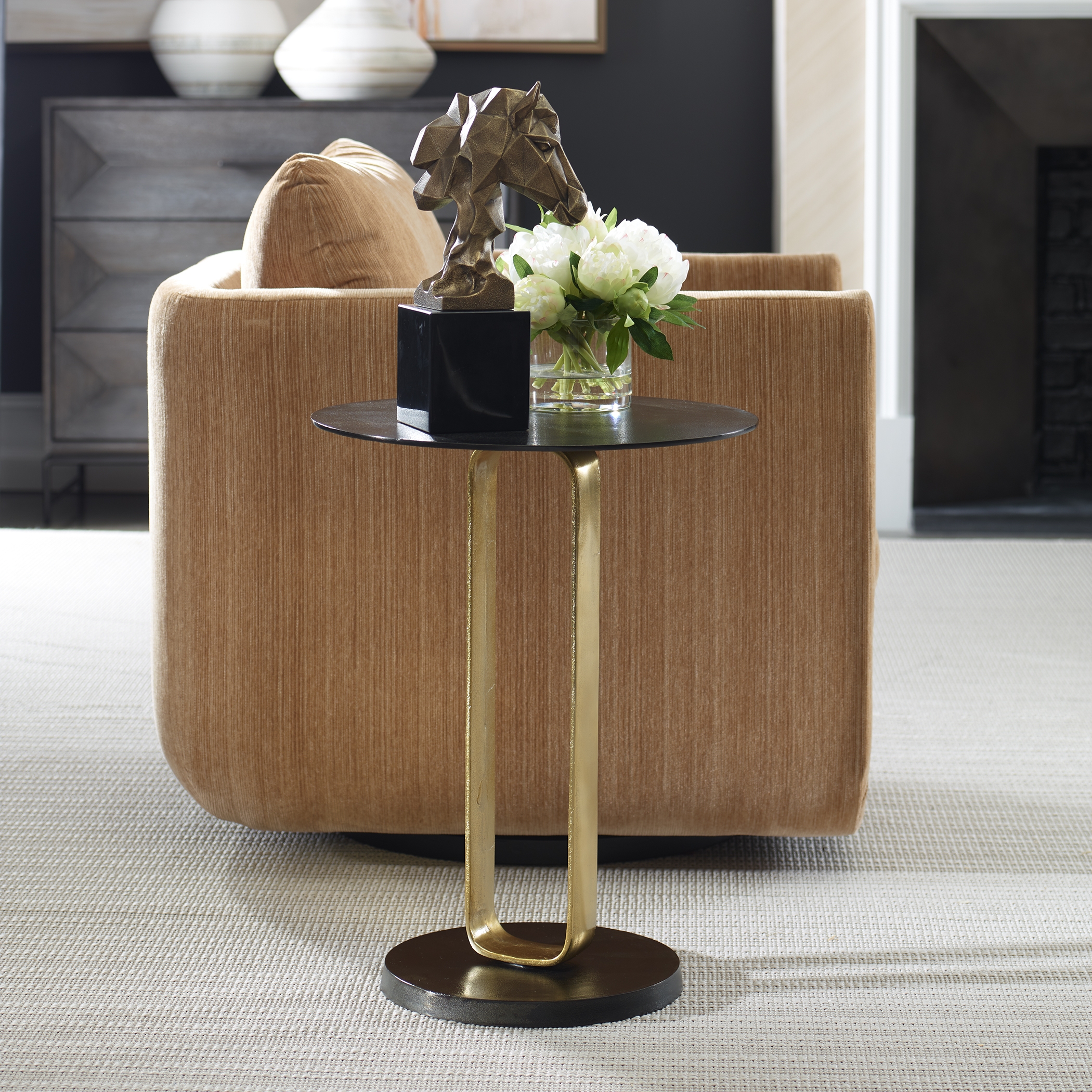 Aperture Brass Accent Table - Image 1
