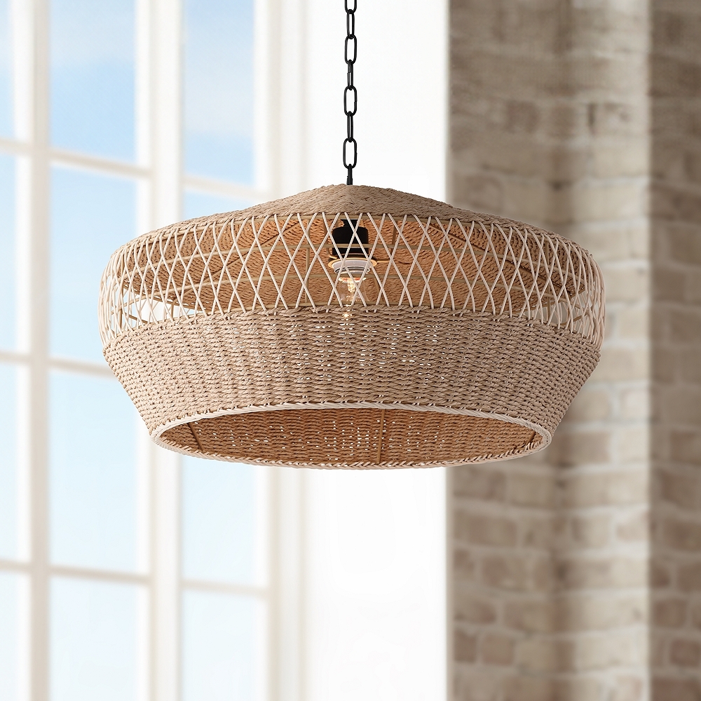 Regency Hill Matias 24 1/2" Vine and Rope Modern Pendant Light - Image 0