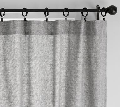 Broadway Rod Pocket Curtain, Set of 2, 50 x 108", Gray - Image 1
