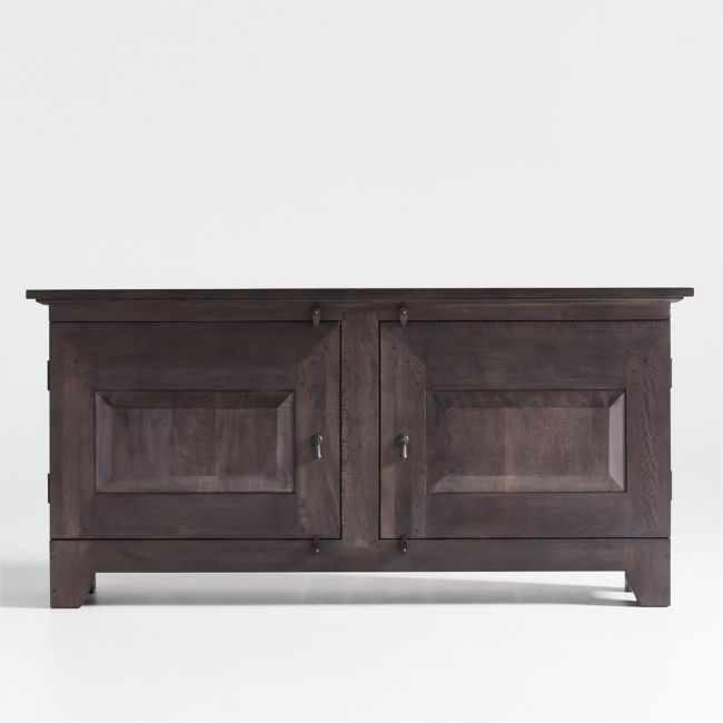 Basque 68" Charcoal Grey Wood Credenza - Image 0