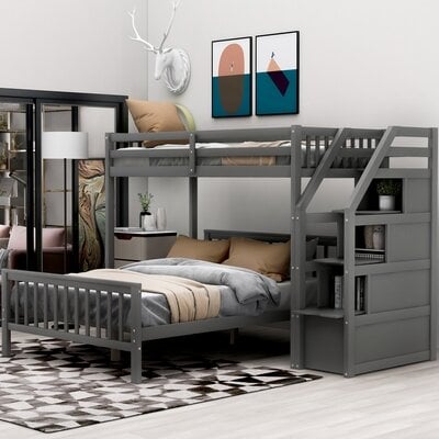 L-Shape Twin Over Full Bunk Bed - Image 0