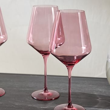 Estelle Colored Stemware Glass, Blush Pink, Set of 6 - Image 2