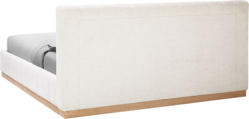 Forte Channeled White Performance Fabric Queen Bed - Image 7