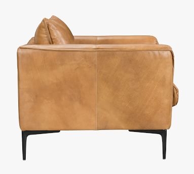 Waldorf Leather Armchair, Brown - Image 2