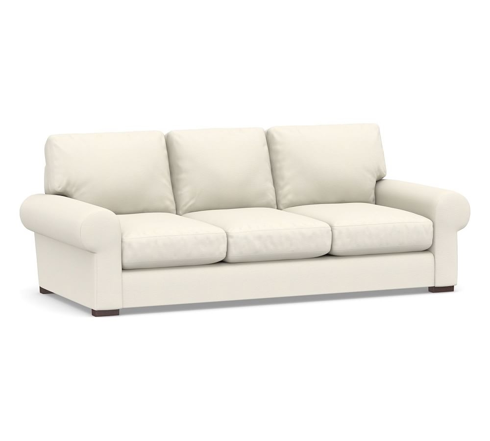 Turner Roll Arm Upholstered Sofa, Down Blend Wrapped Cushions, Textured Twill Ivory - Image 0