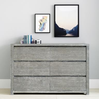 Costa 6-Drawer Wide Dresser, Simply White - Image 4
