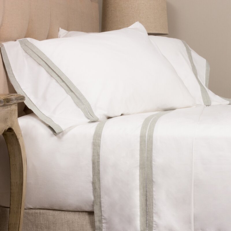 Amity Home Banded 280 Thread Count 100% Cotton Pillow Case - Image 0